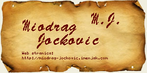 Miodrag Jocković vizit kartica